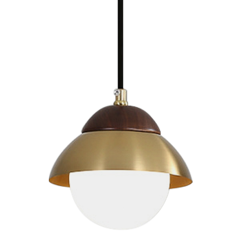 Подвесной светильник Roch Pendant Wooden Eco Light Коричневый Латунь в Санкт-петербурге | Loft Concept 