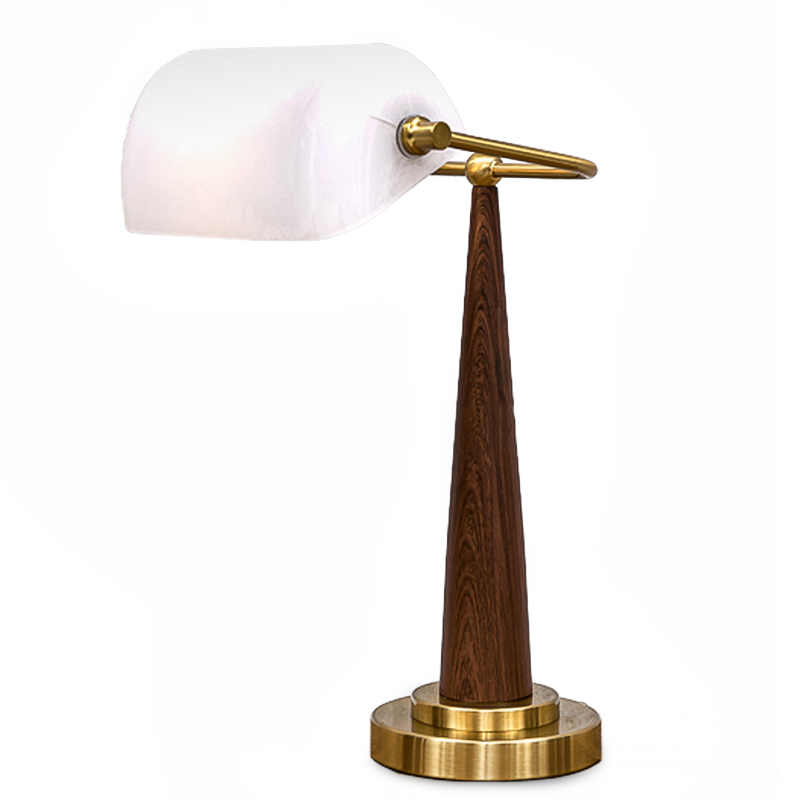 Настольная лампа Ziani Table lamp Белый Коричневый Латунь в Санкт-петербурге | Loft Concept 