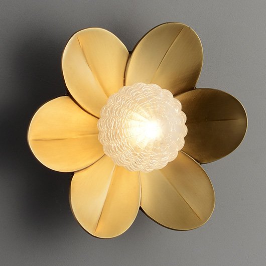 LOTUS Wall Lamp Бра форме листьев лотоса Белый Латунь в Санкт-петербурге | Loft Concept 