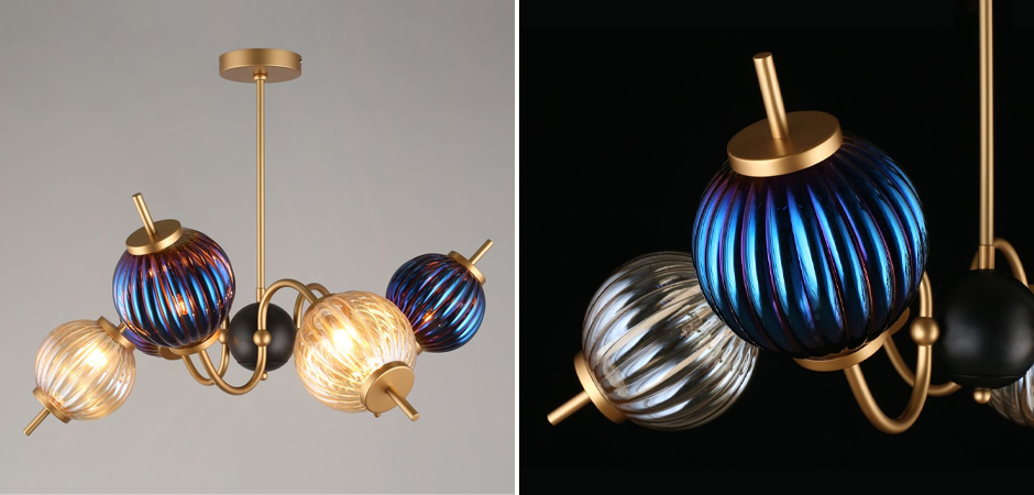 Люстра Shell Beads с цветным стеклом Люстра Shell Beads с цветным стеклом - Loft-Concept в Санкт-петербурге