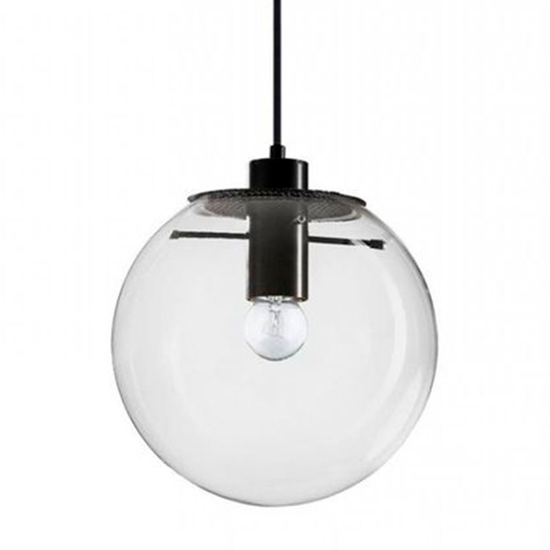 Подвесной светильник Selene Glass Ball Ceiling Lights Black  40 cm Черный Прозрачное Стекло в Санкт-петербурге | Loft Concept 