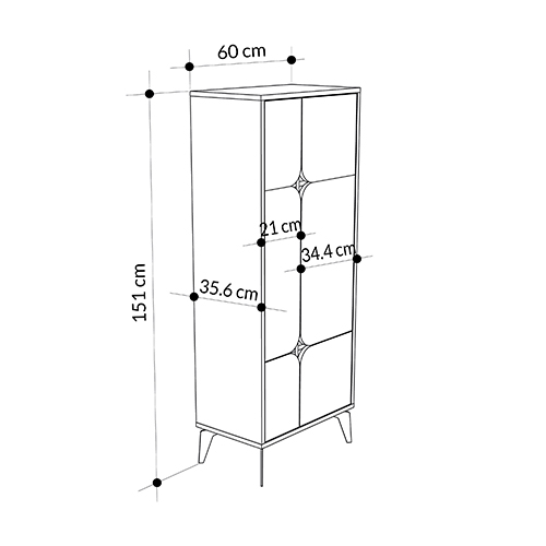 Комод белый с 4-мя дверцами на металлических ножках SPARK MULTIPURPOSE CABINET WHITE в Санкт-петербурге