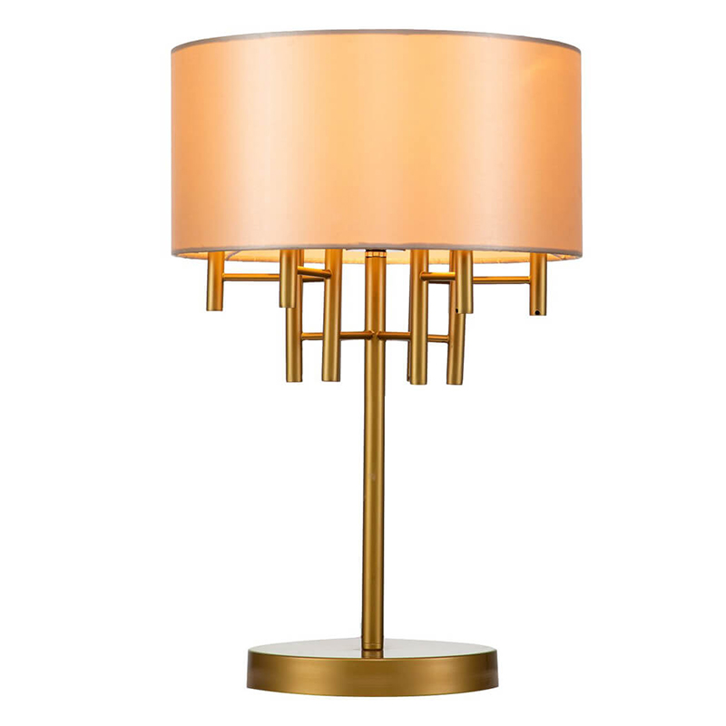 Настольная лампа Латунь Oswell Lampshade Table Lamp Латунь Бежевый в Санкт-петербурге | Loft Concept 