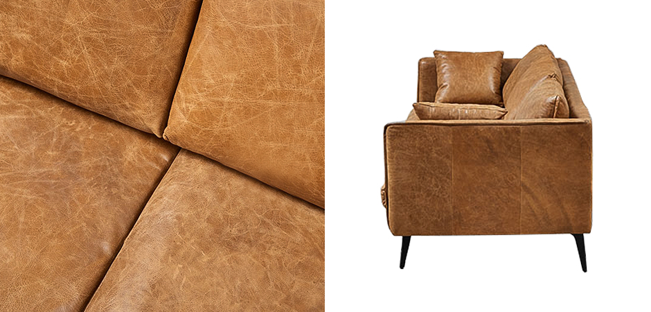 Диван Caramel Leather Triple Sofa - фото №1