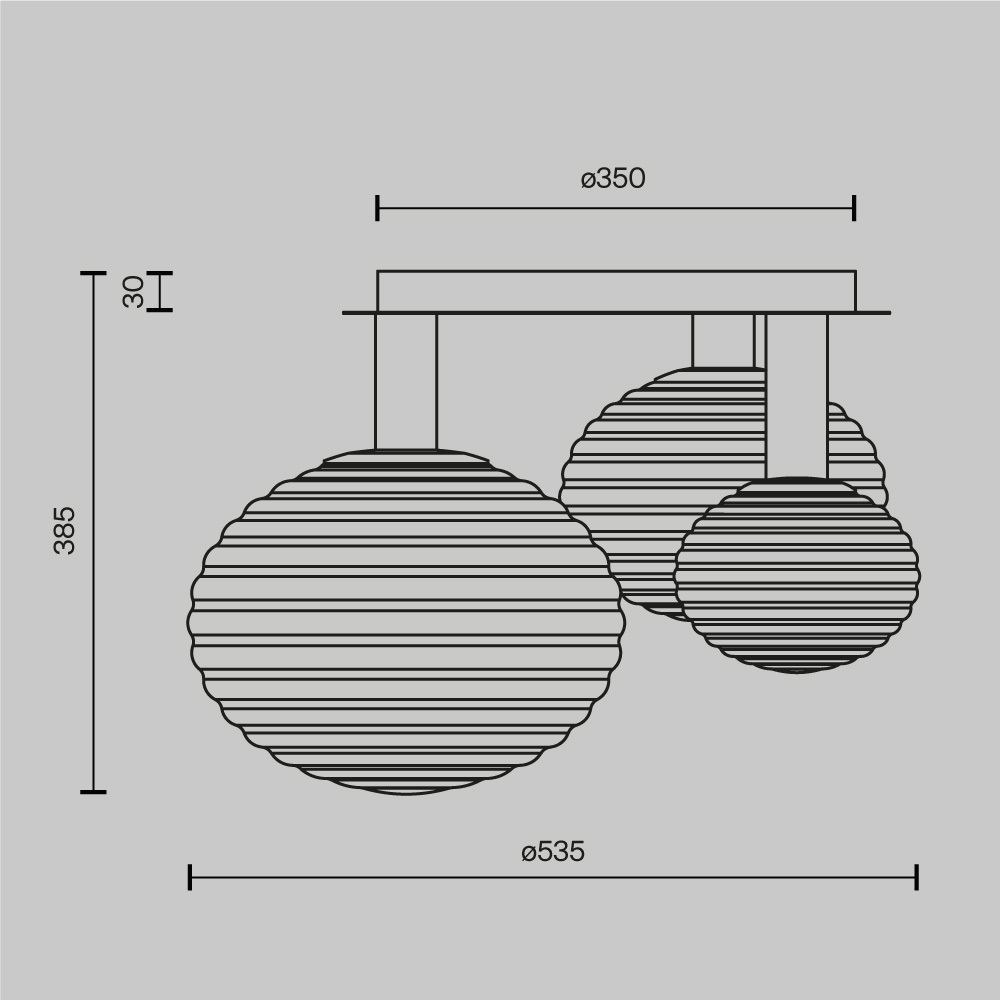 Потолочный светильник Triple ribbed base в Санкт-петербурге