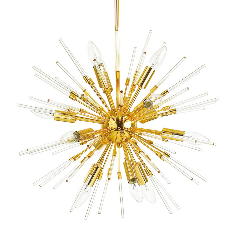 Люстра Welund Sputnik Chandelier gold Глянцевое золото Прозрачный в Санкт-петербурге | Loft Concept 