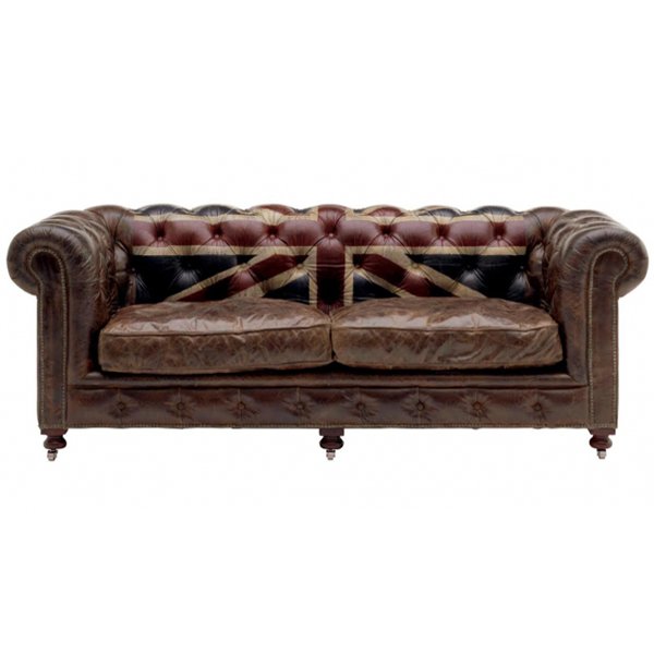 Диван Chesterfield Rebel Sofa Union Jack Andrew Martin Коричневый в Санкт-петербурге | Loft Concept 