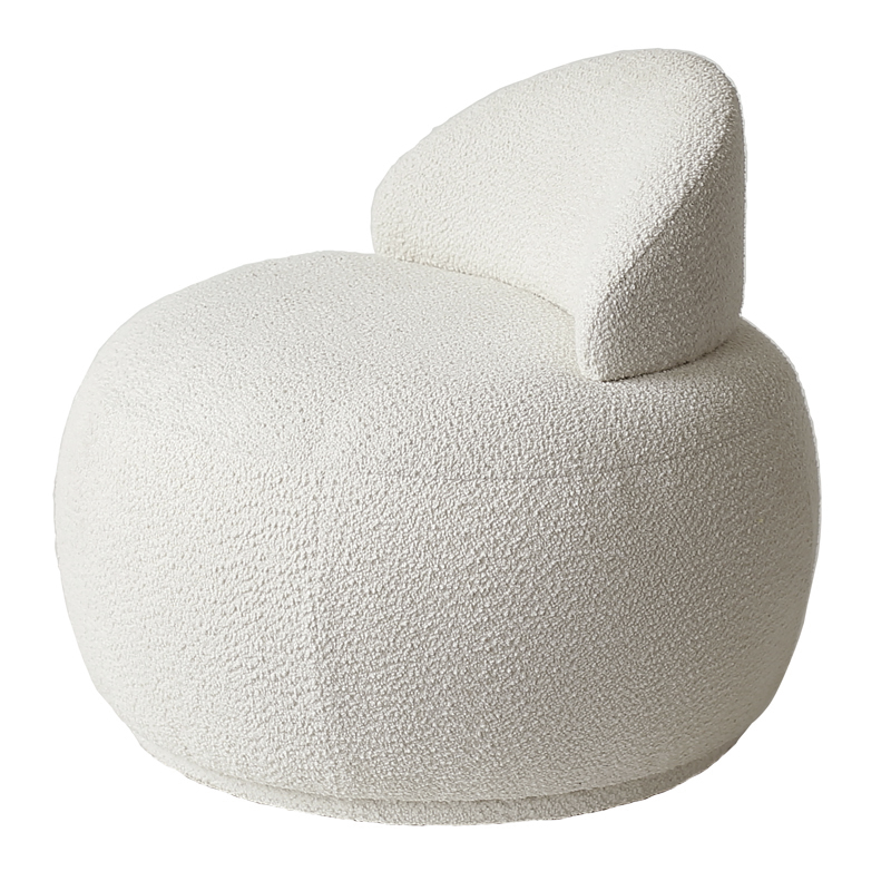 Кресло Boucle Snowball Armchair Белый в Санкт-петербурге | Loft Concept 