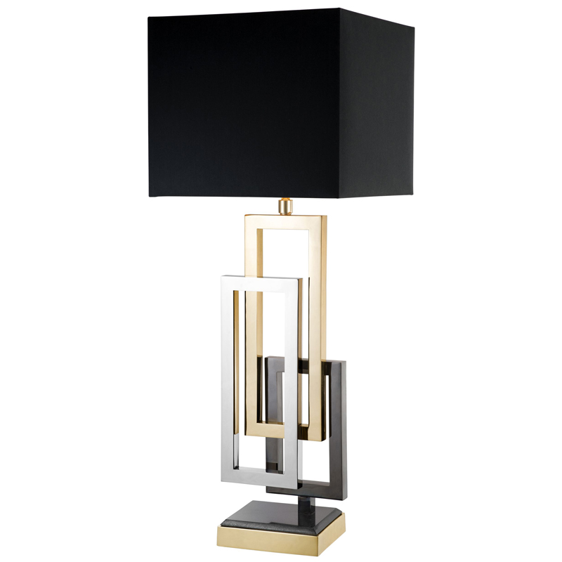 Настольная лампа Eichholtz Table Lamp Regine Черный Никель Темный никель Золотой в Санкт-петербурге | Loft Concept 