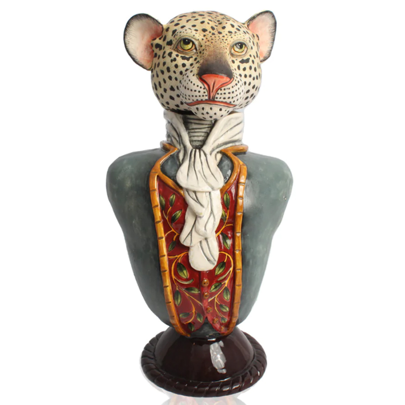 Статуэтка Leopard Figure Tureen Серый в Санкт-петербурге | Loft Concept 