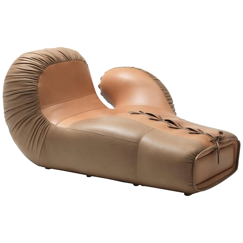 Кушетка Дизайнерская в форме Боксерской Перчатки Vintage De Sede boxing glove sectional sofa I Коричневый Бежевый в Санкт-петербурге | Loft Concept 