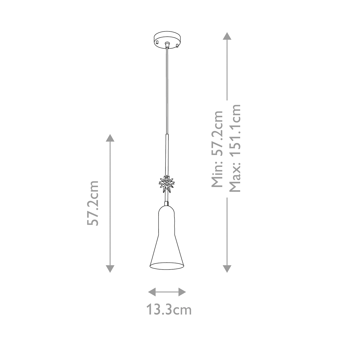 Подвесной светильник с конусным плафоном и декоративной звездой 57 см Elstead Lighting в Санкт-петербурге