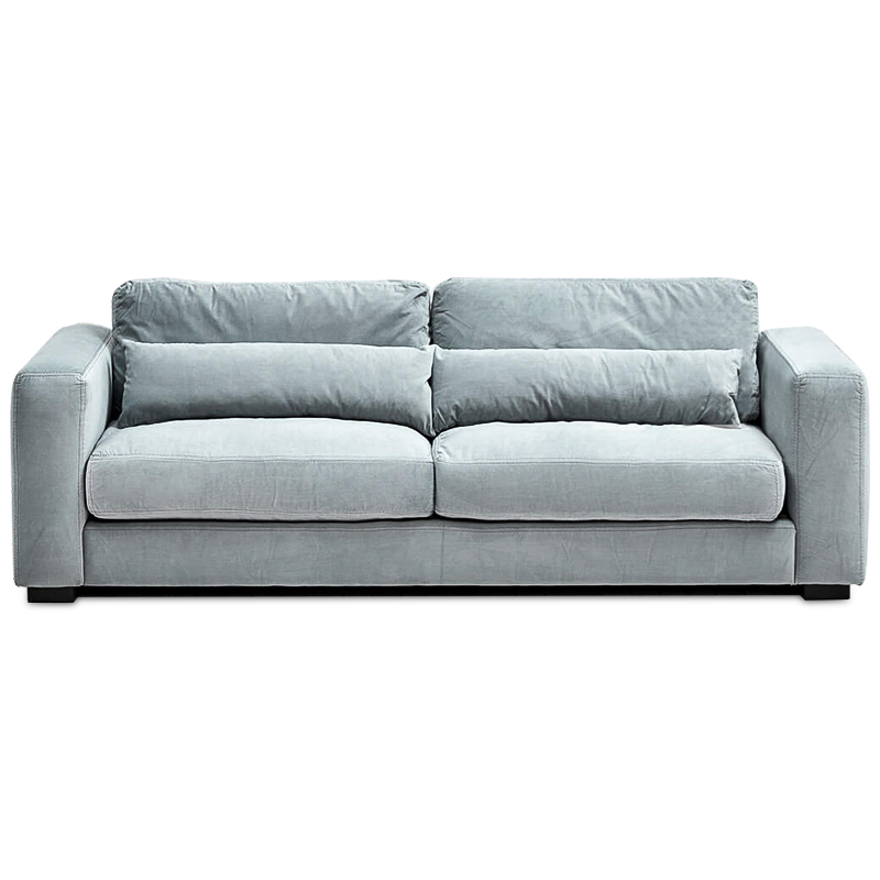 Диван Kleber Sofa soft blue Голубой пастельный Черный в Санкт-петербурге | Loft Concept 