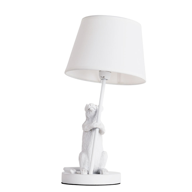 Настольная лампа White Mouse holding a lamp Белый в Санкт-петербурге | Loft Concept 