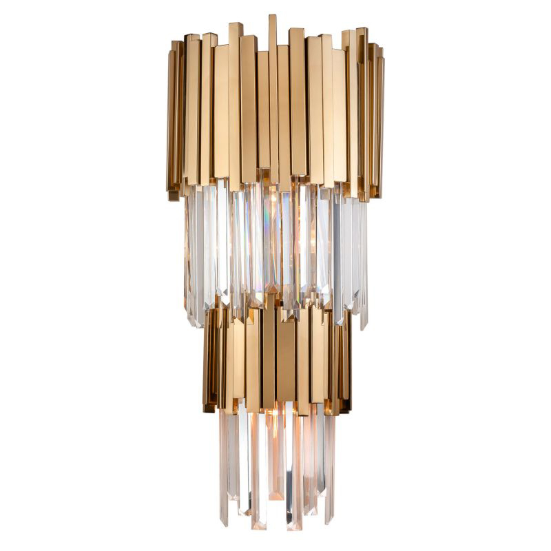 Бра Luxxu Modern Cascade Wall Lamp Gold 71 Золотой Прозрачное Стекло в Санкт-петербурге | Loft Concept 