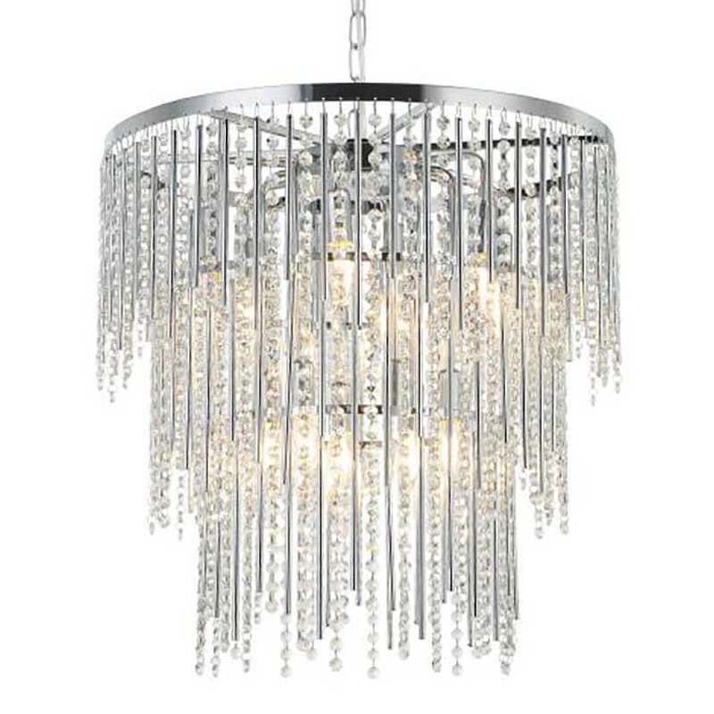 Люстра Crystal Wind Chimes Chrome Chandelier Хром Прозрачный в Санкт-петербурге | Loft Concept 