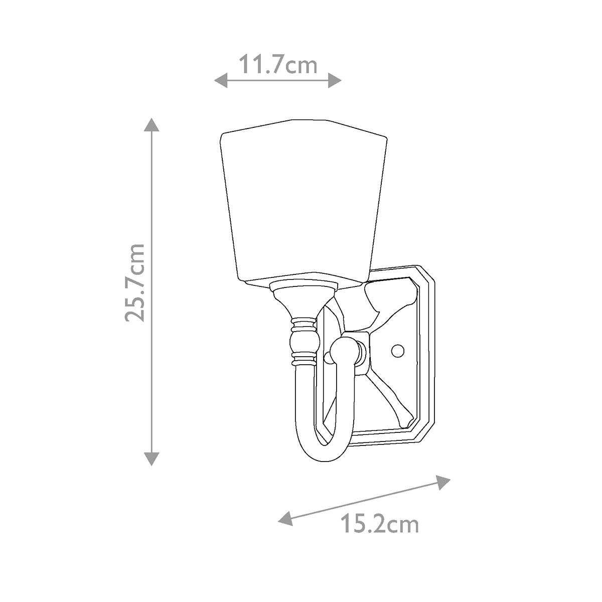 Бра для ванных комнат с белым матовым плафоном квадратной формы на основании цвета хром Feiss в Санкт-петербурге