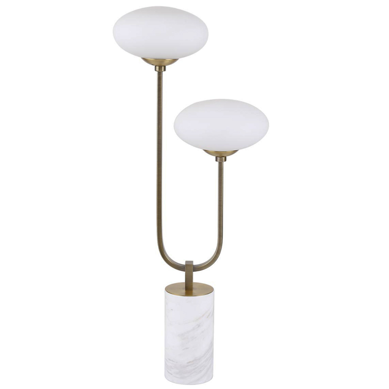 Oval Balls Mushrooms Table Lamp Brass Латунь Прозрачный белый в Санкт-петербурге | Loft Concept 