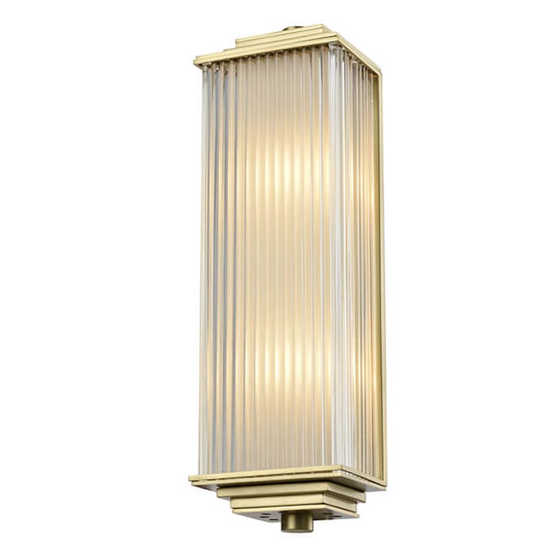 Бра Brion Glass Rectangle Wall Lamp Brass Латунь Прозрачный (Transparent) в Санкт-петербурге | Loft Concept 