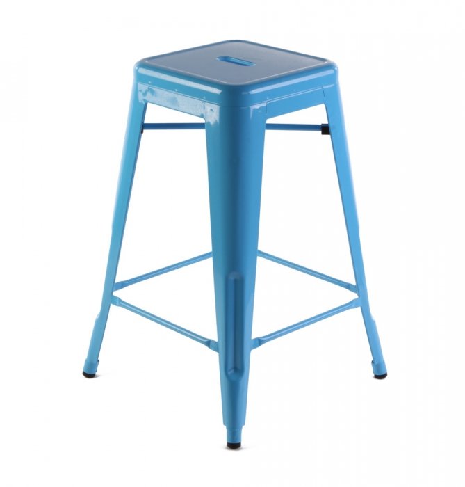 Барный стул Tolix Bar Stool 65 Черный Салатовый Нержавеющая сталь Оранжевый Красный Зеленый Желтый Голубой Белый в Санкт-петербурге | Loft Concept 