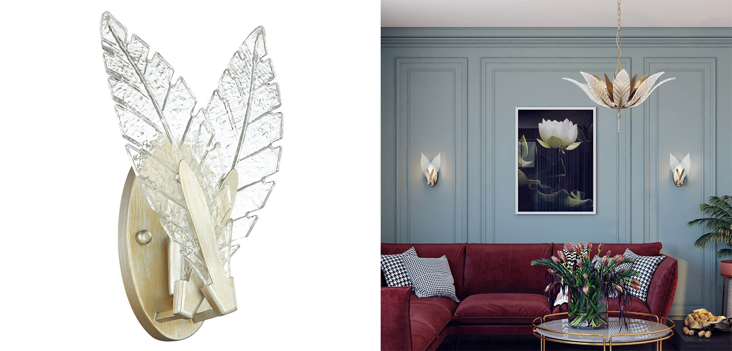 Бра Glass Petals Sconce - фото