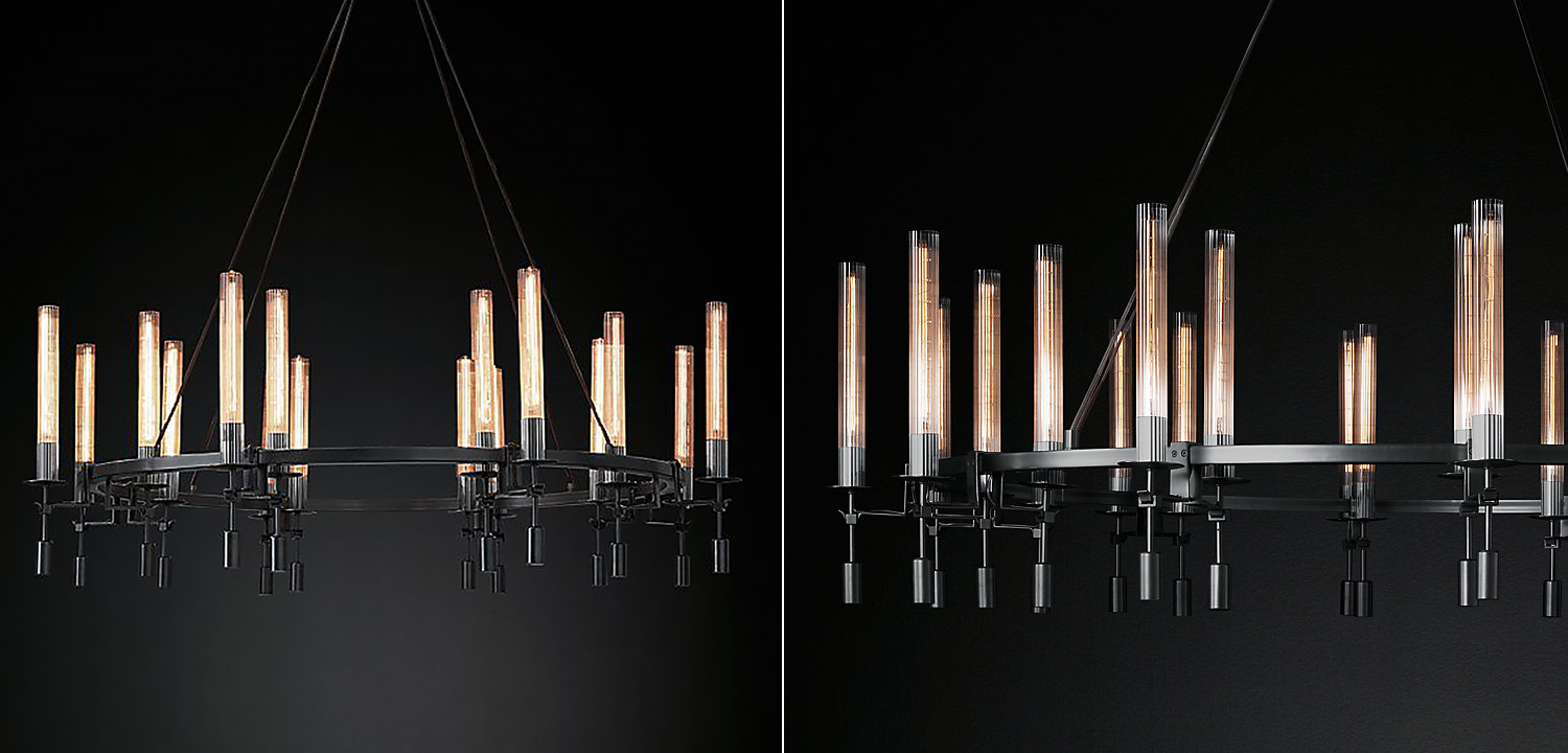 Люстра Restoration Hardware Fontanelle Chandelier black - фото