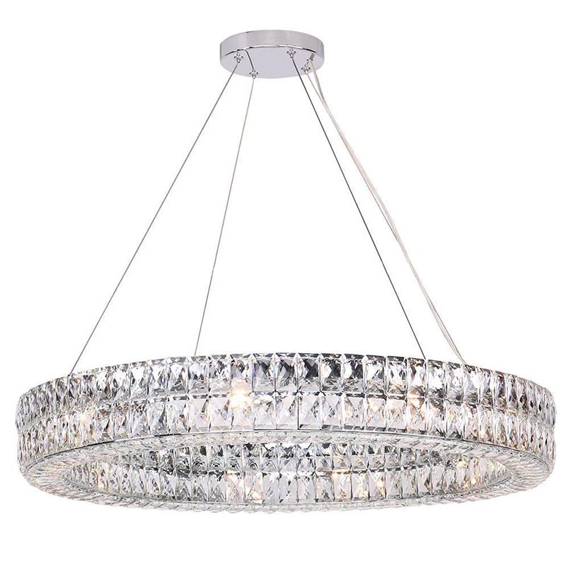 Люстра Crystal Regena Chrome Chandelier 18 Хром Прозрачный (Transparent) в Санкт-петербурге | Loft Concept 