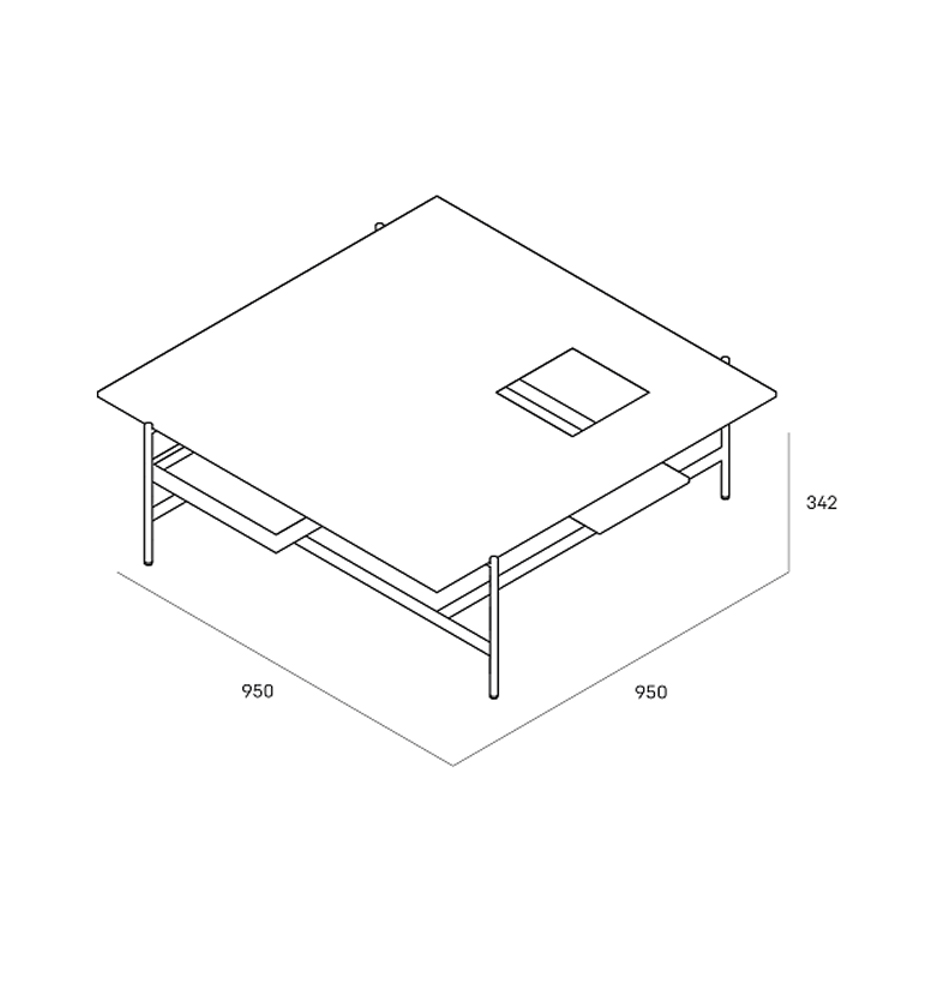 Karat журнальный столик цвета серый камень с съемным подносом в Санкт-петербурге