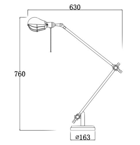 Настольный светильник Steampunk Extension Pole Table 2 в Санкт-петербурге