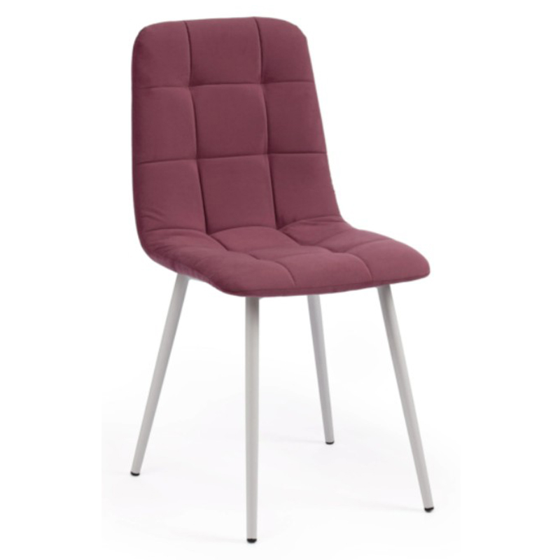 Стул Nancy Velour Plum Chair Сливовый (Plum) Белый в Санкт-петербурге | Loft Concept 