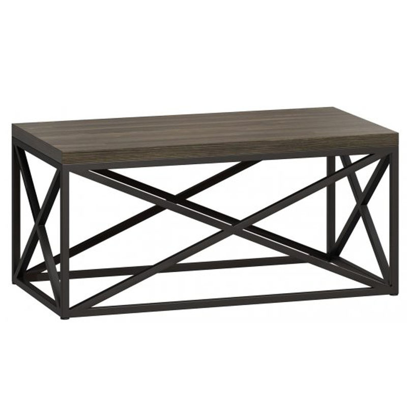 Кофейный стол Industrial Oak Geometric Coffee Table Серый Черный в Санкт-петербурге | Loft Concept 