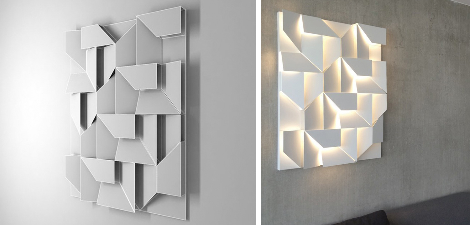 Арт-объект на стену с подсветкой - фото