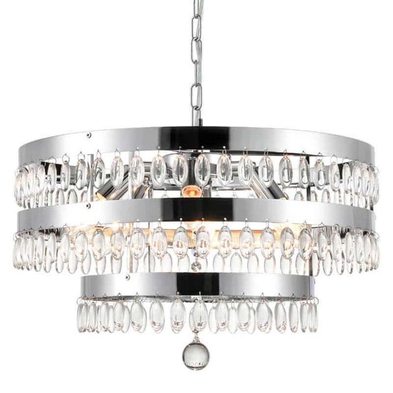 Люстра Oberon Chandelier chrome 50 Прозрачный (Transparent) Хром в Санкт-петербурге | Loft Concept 