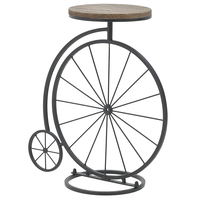 Приставной столик в виде велосипеда Penny-Farthing Side Table Черный Коричневый в Санкт-петербурге | Loft Concept 