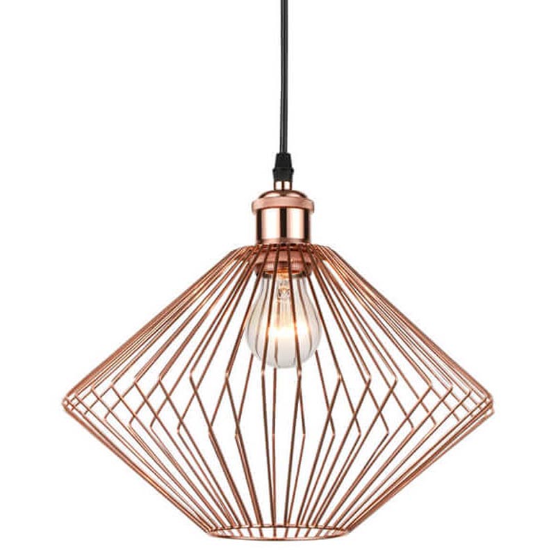 Подвесной светильник Loft Wire Cage pink gold Розовое золото Черный в Санкт-петербурге | Loft Concept 