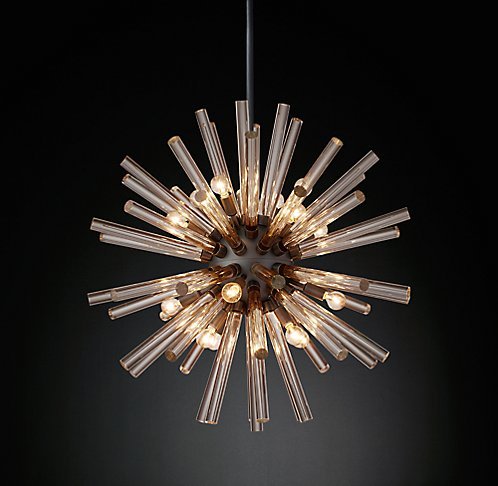 Светильник Crystal Starburst Chandelier Round Черный в Санкт-петербурге | Loft Concept 