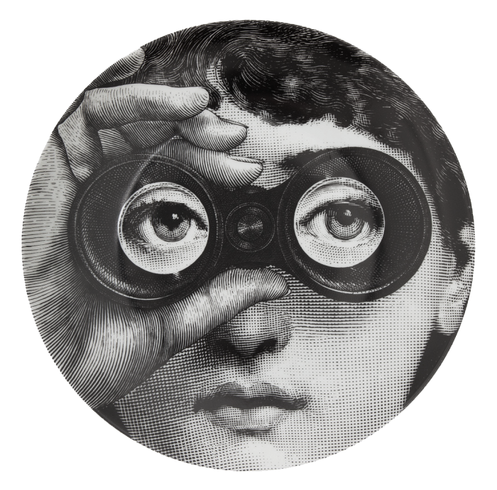 Декоративная тарелка Fornasetti 286 Черный Декоративная тарелка Fornasetti 286 Черный в Санкт-петербурге | Loft Concept