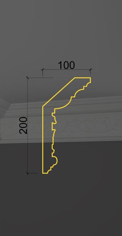 Карниз с орнаментом KO-18 в Санкт-петербурге