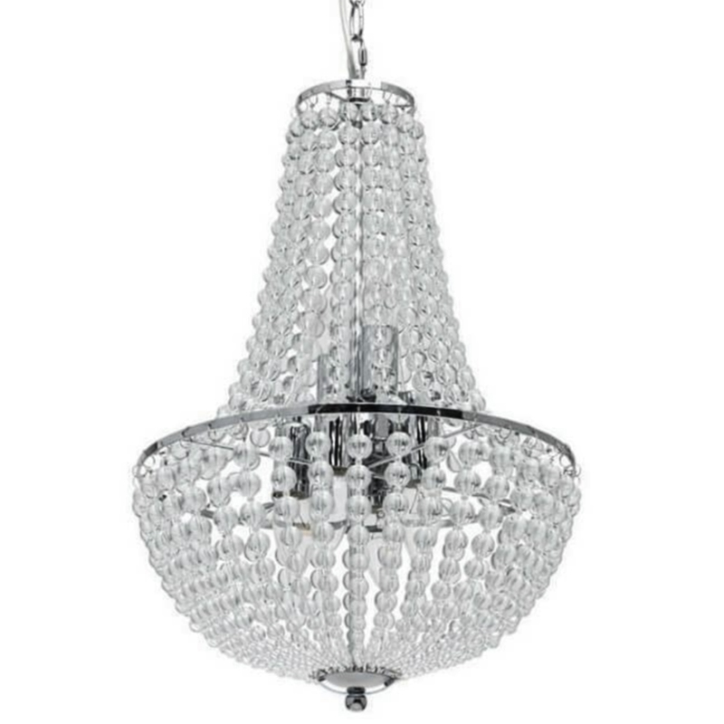 Люстра Virginia Clear Beads Chandelier chrome Хром Прозрачное Стекло в Санкт-петербурге | Loft Concept 