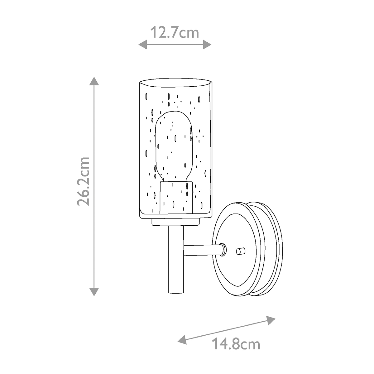 Бра с плафоном в форме цилиндра из прозрачного стекла с пузырьками Hinkley в Санкт-петербурге