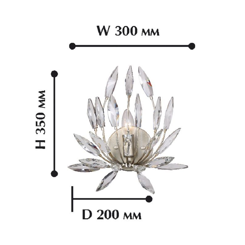 Бра в форма лотоса CRYSTAL PINEAPPLE в Санкт-петербурге