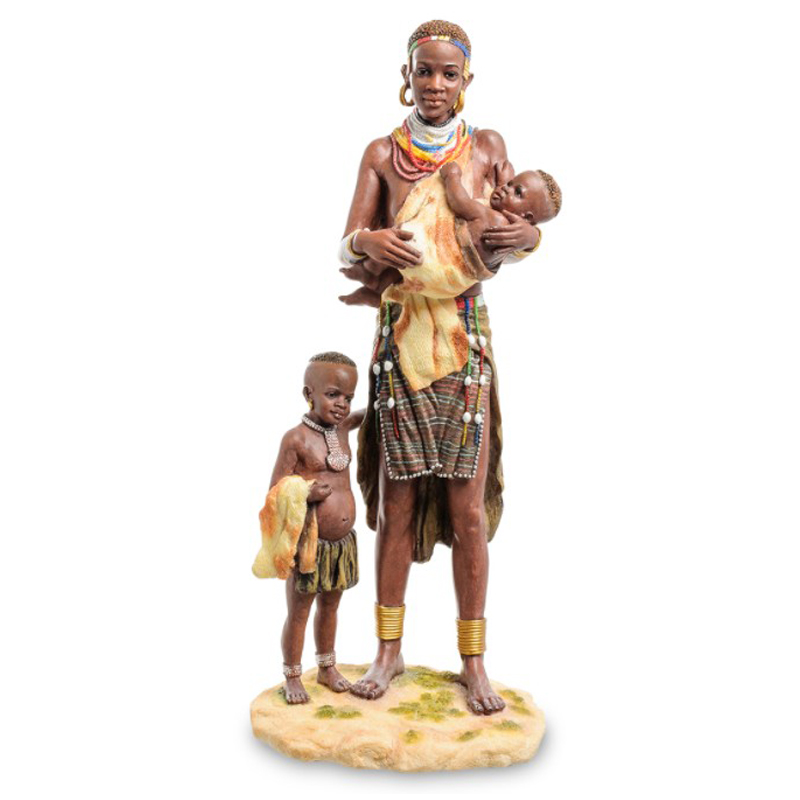 Статуэтка African woman with children Коричневый Мульти в Санкт-петербурге | Loft Concept 