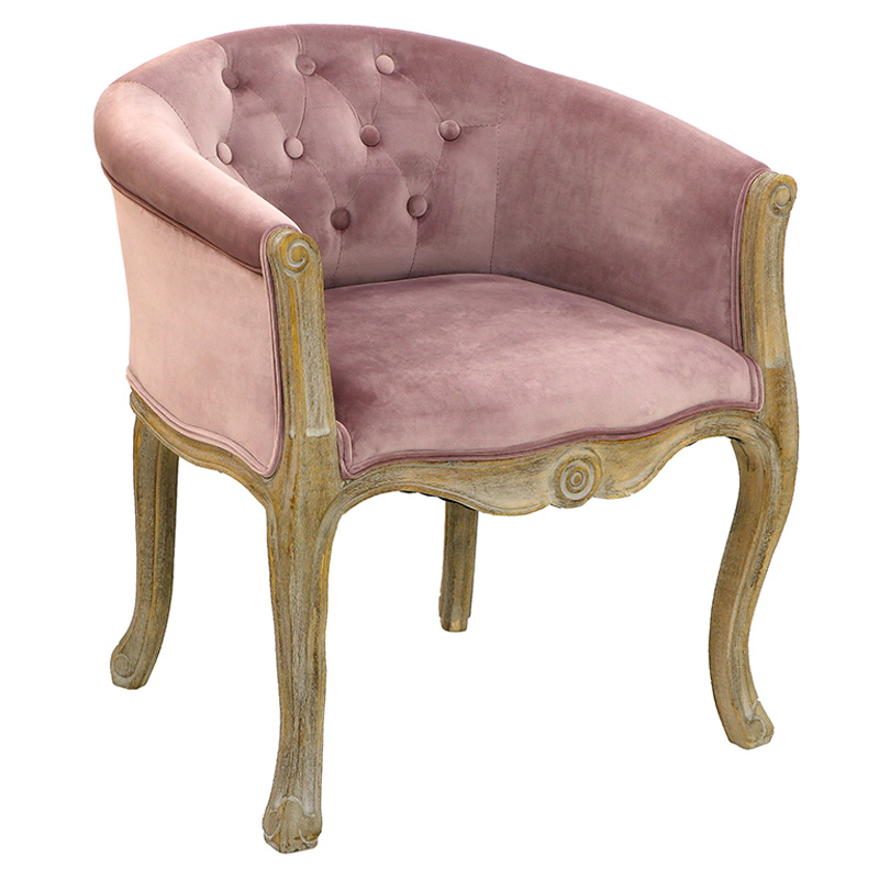 Кресло French Provence Armchair Roderic pink Розовый пастельный в Санкт-петербурге | Loft Concept 