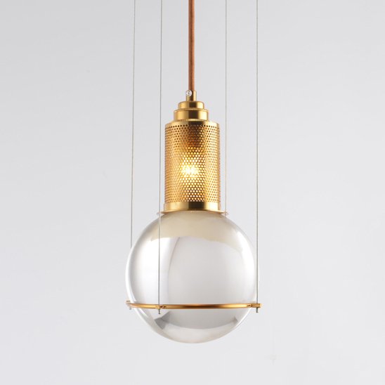 Подвесной светильник CARLYLE COLLECTIVE RAIN DROP PENDANT Латунь Прозрачное Стекло в Санкт-петербурге | Loft Concept 