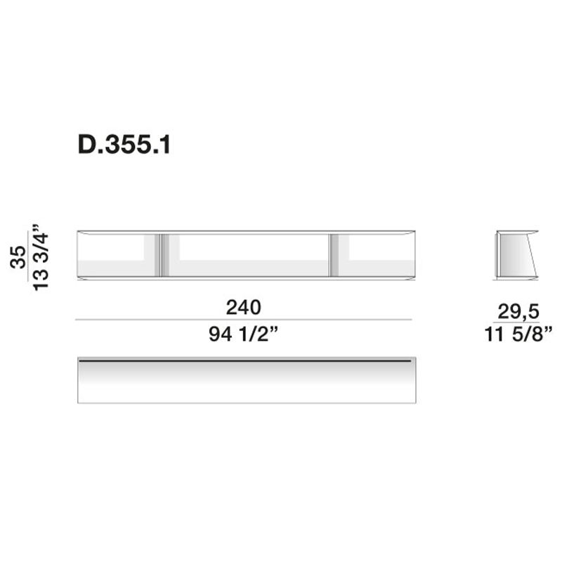 Дизайнерская подвесная полка Gio Ponti D.355.1 - D.355.2 Hanging Bookcase в Санкт-петербурге