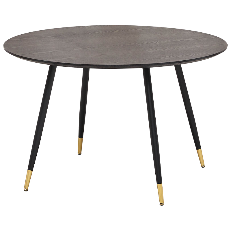 Круглый обеденный стол Mateo Round Dinner Table Коричневый Латунь в Санкт-петербурге | Loft Concept 