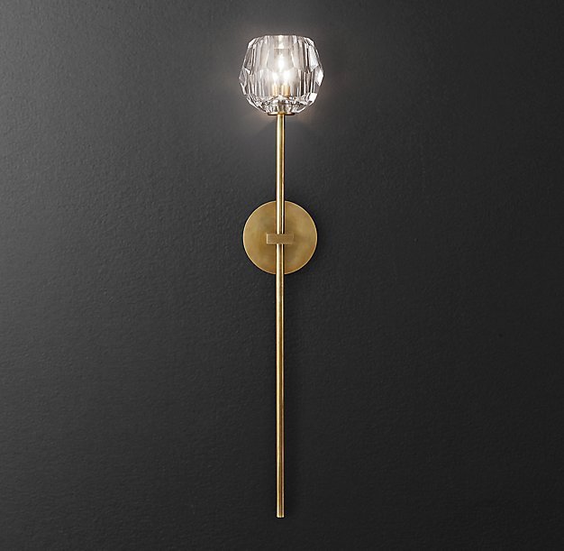 Бра RH Boule de Cristal Long Sconce Brass Латунь в Санкт-петербурге | Loft Concept 