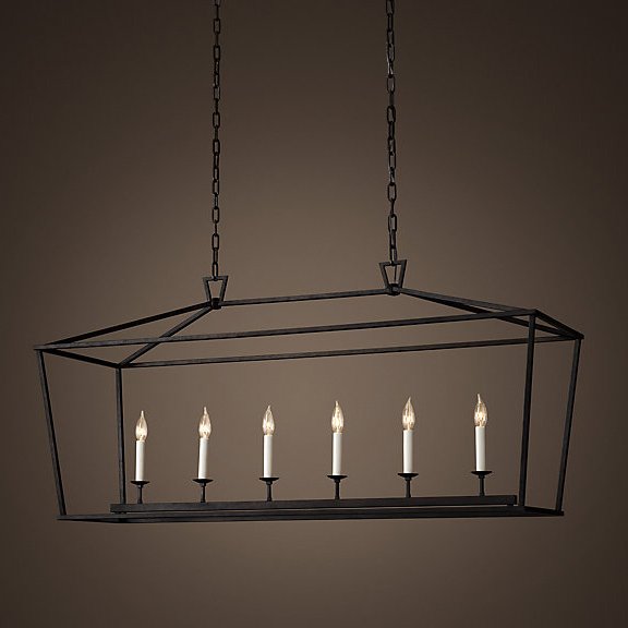 Люстра 19th C. English Openwork Linear Pendant Black Черный в Санкт-петербурге | Loft Concept 