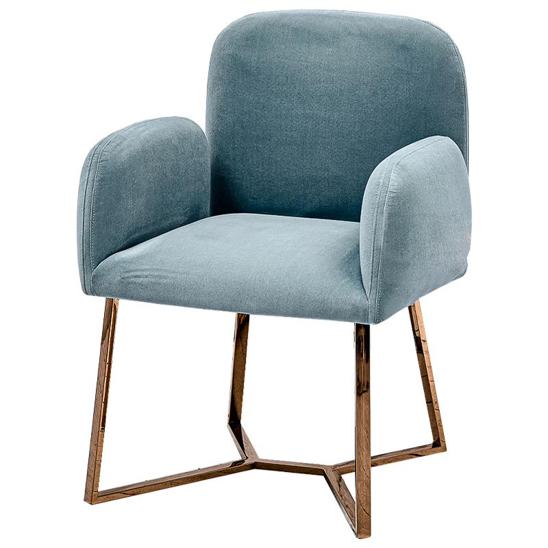 Стул Clifford Stool Pastel Blue Голубой пастельный Розовое золото в Санкт-петербурге | Loft Concept 