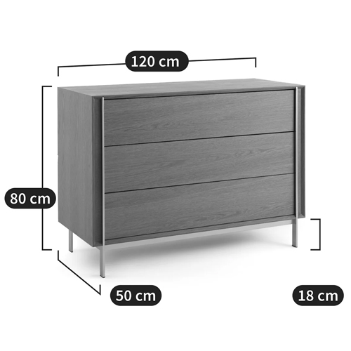 Комод из серого дуба Sawada Gray Oak Chest of Drawers в Санкт-петербурге